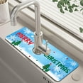 thumbnail image 1 of Christmas Tree Snowflakes Dish Drying Mat for Kitchen Sink Splash Guard Behind Faucet Sink Mat Absorbent Fast Drying Faucet Draining Mat for Bathroom Kitchen 5.5"×15", 1 of 6