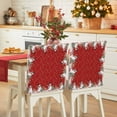thumbnail image 1 of Christmas Tree Snowman. Chair Covers Set of 8 Winter Snowflake Deer Xmas Ball Red Chair Back Covers Stretch Removable Washable Slipcovers Protector for Dining Room Kitchen Party Decor, 1 of 5