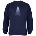 thumbnail image 1 of Christmas Tree Snowy City Navy Adult Sweatshirt - Large, 1 of 1