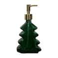thumbnail image 1 of Christmas Tree Soap Dispenser Green Glass Liquid Lotion Bottle Refillable Pump for Bathroom Kitchen Holiday Decor with Festive Design, 1 of 6