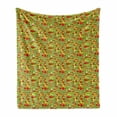 thumbnail image 1 of Christmas Tree Soft Flannel Fleece Throw Blanket, Happy Pattern of Colorful Circles Blobs Shaped Like a Tree Holiday Theme, Cozy Plush for Indoor and Outdoor Use, 50" x 70", Multicolor, by Ambesonne, 1 of 6