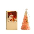thumbnail image 1 of Christmas Tree Soy Wax Scented Candle, Gold Foil Creative Gift for Christmas Decoration, Pink, 1 of 5