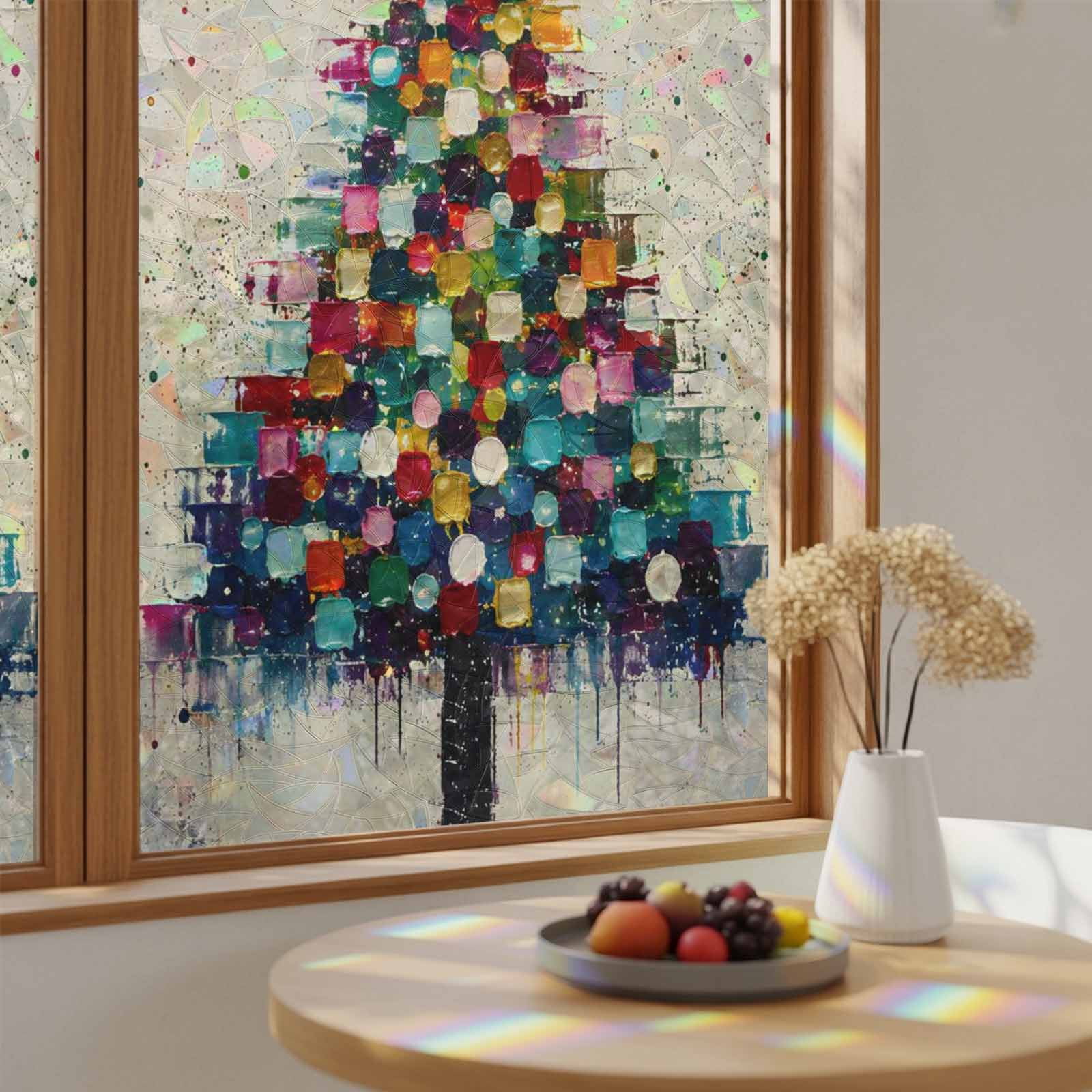 Christmas Tree Splicing Lattice Window Privacy Film,Heat Control Sun ...