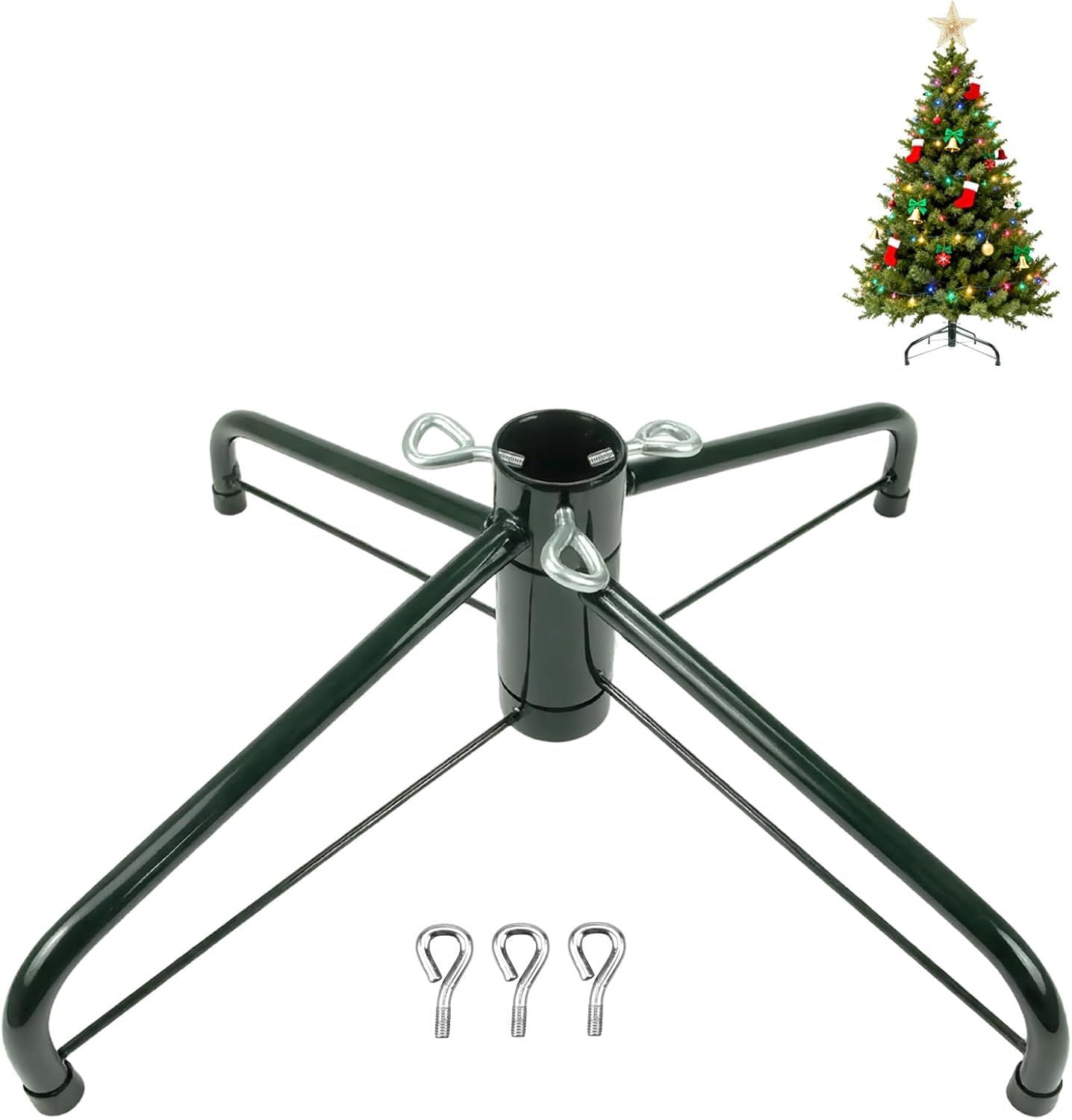 Christmas Tree Stand for Artificial Trees, Folding Metal Tree Base for ...