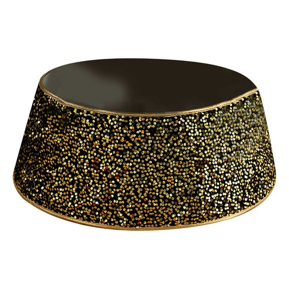 Christmas Tree Stand Base Collar for Holiday Display Sturdy Trunk Guard Decorative Skirt in Round Quadrilateral and Hexagon Styles