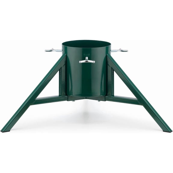 Christmas Tree Stand Base Tree Holder Modern Design for 8.5ft Real Trees Steel Stable for Xmas Tree Decoration Geometric (Medium, Green)
