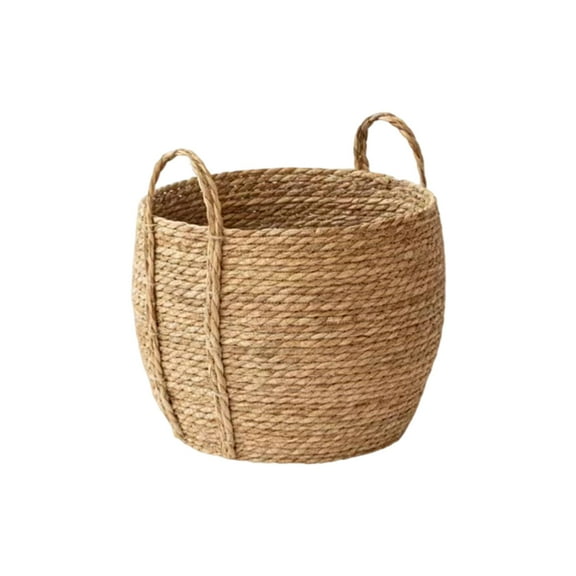 Christmas Tree Stand Collar Basket Woven Rattan Base Cover Farmhouse Style Xmas Tree Skirt Decor for Home Party Holiday Indoor Decoration