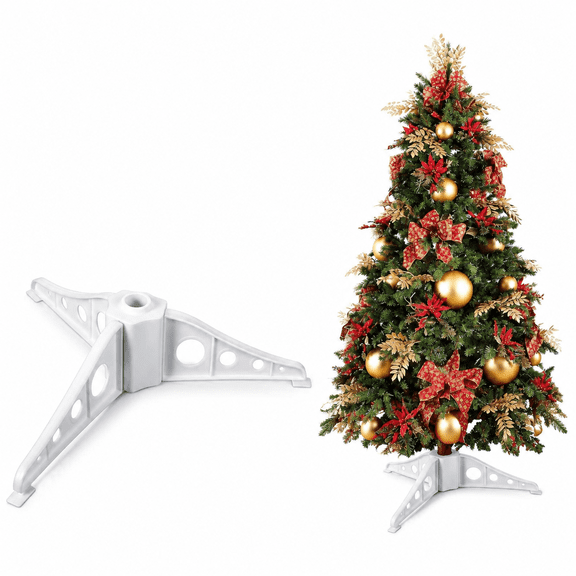 Christmas Tree Stand Plastic Legs Replacement White Artificial Xmas Base Holder for Trees 0.75'' in Diameter