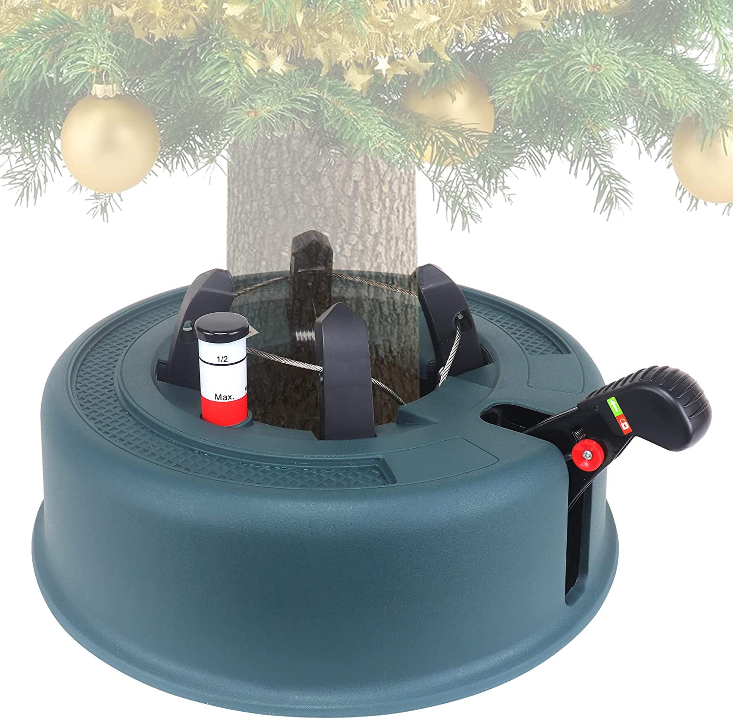 Christmas Tree Stand with Water Reservoir and Fast Clamp Fits 6ft