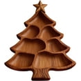 thumbnail image 1 of Christmas Tree Star Christmas Tree-Shaped Wooden Dinner Plate, Festive Appetizers, Cheese Snacks, Etc., Christmas Tree Shape, Suitable for Parties, Kitchens, Home Decoration Home Decor Gifts, 1 of 3