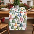 thumbnail image 1 of Christmas Tree Star Green Xmas Trees Table Runner 14x72in Non-Slip Cotton Linen Table Runners, Colorful Cartoon Style Dresser Scarves TableRunner for Dinner Kitchen Dining Wedding Party, 1 of 9