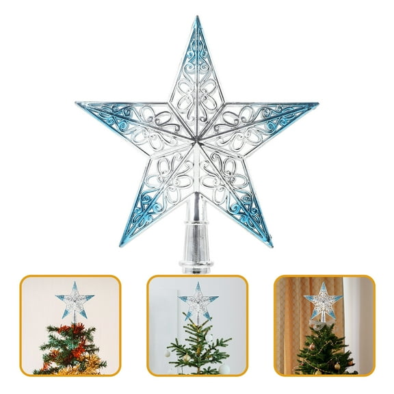 PartyKindom Multi Color Plastic Star Tree Topper for Christmas Tree Decoration Easy to Install
