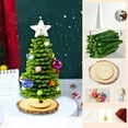 thumbnail image 1 of Christmas Tree Stems Decorations,Miniature Christmas Tree,Snow Frosted Cedar Tower Style Christmas Decoration,Holiday Decoration for Desktop Party Displays,20ml(Material Package),Green, 1 of 6