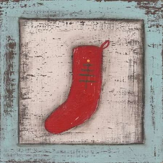 Christmas Tree Stocking Canvas Art - Cassandra Cushman (24 x 24)