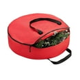thumbnail image 1 of Christmas Tree Storage Bag - 210D, 2 Sizes, Double Zipper, Red/Green/Black, for Artificial Trees, Garage/Attic Storage, 1 of 6