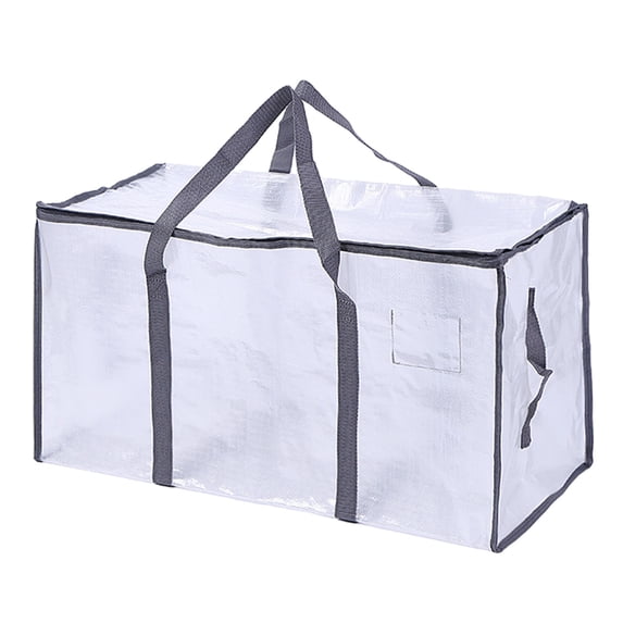 Christmas Tree Storage Bag 27 in x 14 in x 15 in Heavy Duty Clear Plastic with Two-Way Metal Zipper and Portable Handle