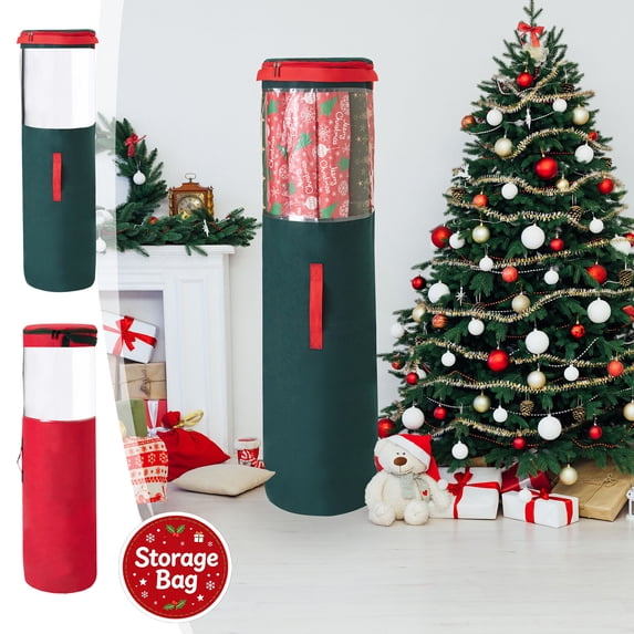Christmas Tree Storage Bag, Durable Heavy Duty, Wide Zipper Opening, Reinforced Side Handles, Waterproof Dustproof Sack, Holds Xmas Wraps and Tree, Tear Resistant Fabric for Home Holiday Storage