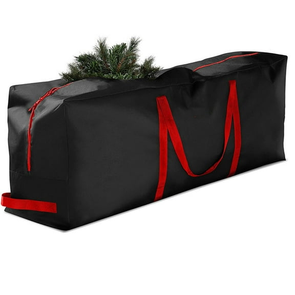 Christmas Tree Storage Bag | Fits Up to 6.5-7 Ft. Disassembled Holiday Tree | 48” x 15” x 20” Tree Storage Container | Oxford Material | Duty Xmas Storage Box
