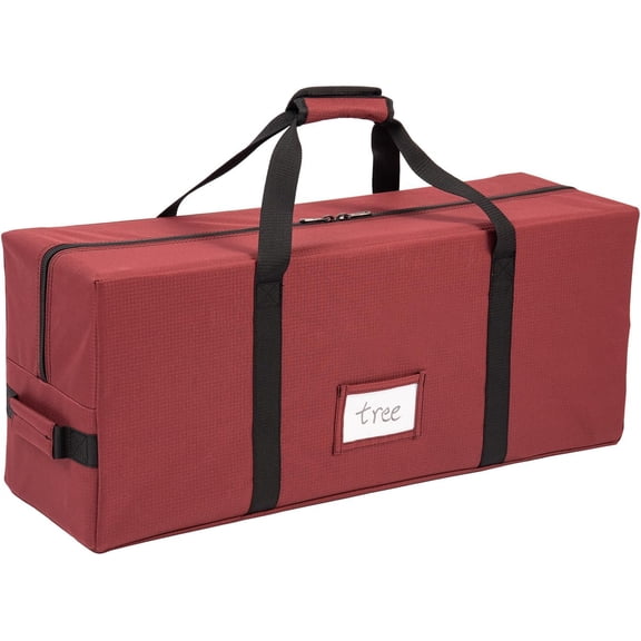 Christmas Tree Storage Bag Fits 9 Foot Artificial Christmas Tree Extra-Large Christmas Tree Storage Bin Comes with Built-in Buckle, Durable Handle, and Label Card Slot for 600D Christmas Tree Bag