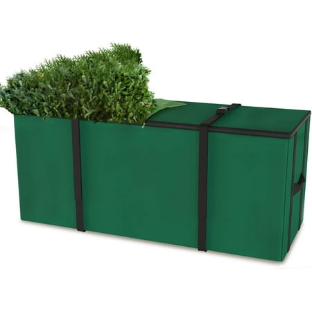 Christmas Tree Storage Bag, Fits Up to 9 Ft Artificial Christmas Tree with Buckle Straps & Dual Zippers & Handles, 600D PVC,Waterproof-Green