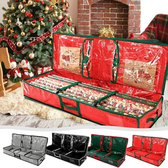 Christmas Tree Storage Bag Bmawag Heavy Duty Extra Large Waterproof Christmas Tree Bag with Reinforced Handles and Dual Zippers Wide Opening, Christmas Gifts on Clearance Black 40.55x14.17x6.06in