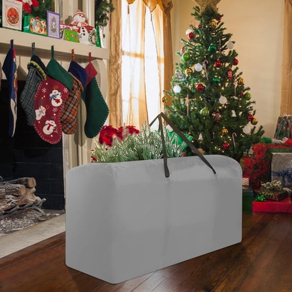 Christmas Tree Storage Bag Heavy Duty Large Capacity Zippered Holiday Organizer for Disassembled Trees Up To 56 Ft Tall