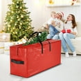 thumbnail image 1 of Christmas Tree Storage Bag Large 65x30x15in Waterproof Dustproof Christmas Tree Storage Box with Reinforced Handles and Two-Way Zipper for Artificial Christmas Tree Protection and Organization, 1 of 9