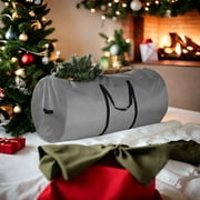 Christmas Tree Storage Bag, Open Top, Waterproof Christmas Tree Storage Box for Disassembled Trees with Carry Handles and Dual Zipper