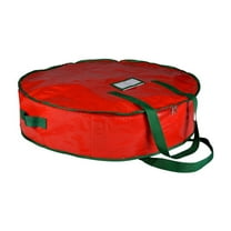 Christmas Tree Storage Bag Red PE Rattan Decorations Organizer 91.5x20.3cm (36x8in) with Handle for Holiday Lights & Ornaments