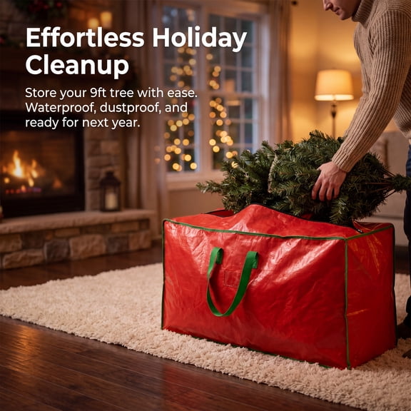Christmas Tree Storage Bag Water Resistant Durable for Tree Storage Christmas Ornament Wreath Storage Holiday Storage by MPOISVA