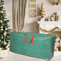 Christmas Tree Storage Box,Heavy Duty PE Woven Holiday Organizer With Handles And Zipper For Christmas Tree And Seasonal Decoration Storage, Large Capacity Waterproof Christmas Tree Bag For Home