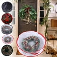 thumbnail image 1 of Christmas Tree Storage Box Plastic Hard Xmas Tree Container Sided Transparent 29.9in Christmas Wreath Christmas Ring Storage Bag PVC, 1 of 7