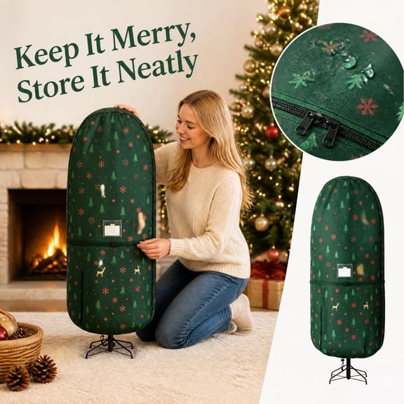 Christmas Tree Storage Cover Protective Cover 36 Inch Oxford Fabric for Holiday Tree Storage Shield Dust Between Seasons