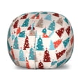 thumbnail image 1 of Christmas Tree Storage Toy Bag Chair, Colorful Repetitive Pattern of Xmas Noel Items Abstract Design, Stuffed Animal Organizer Washable Bag, Small Size, Champagne and Multicolor, by Ambesonne, 1 of 3