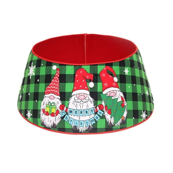 Christmas Tree Surround Base Sequins Christmas Tree Skirt Fabric Collapsible Collar 9 Patterns for Christmas Tree Decor