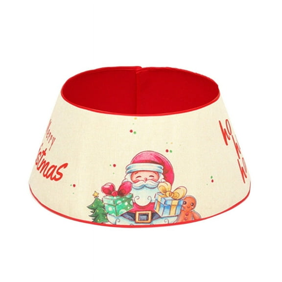 Christmas Tree Surround Base Sequins Christmas Tree Skirt Fabric Collapsible Collar 9 Patterns for Christmas Tree Decor