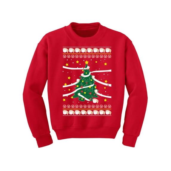 Christmas Tree Sweater for Girls Boys Toilet Paper Tree Merry Xmas Funny Christmas 2020 Youth Sweatshirt Happy Holidays Sweater for Kids Xmas Tree