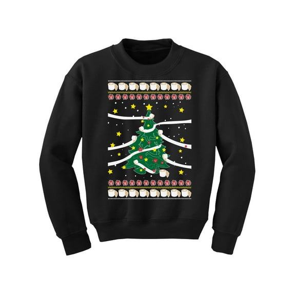 Christmas Tree Sweater for Girls Boys Toilet Paper Tree Merry Xmas Funny Christmas 2020 Youth Sweatshirt Happy Holidays Sweater for Kids Xmas Tree