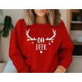 thumbnail image 1 of Christmas Tree Sweatshirt, Christmas Sweatshirt, Christmas Shirts for Women Christmas Sweater, Ohh-Dear-1(SWT), 1 of 5