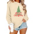 thumbnail image 1 of Christmas Tree Sweatshirts Women Pine Tree Print Shirts Nature Lover Gift Casual Tee Long Sleeve Xmas Pullover, 1 of 7
