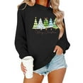 thumbnail image 1 of Christmas Tree Sweatshirts Women Pine Tree Print Shirts Nature Lover Gift Casual Tee Long Sleeve Xmas Pullover, 1 of 7