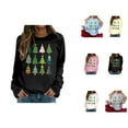 thumbnail image 1 of Christmas Tree Sweatshirts for Women 2025 Long Sleeve Crewneck Holiday Xmas Graphic Sweatshirt Pullover Tops, 1 of 5