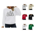 thumbnail image 1 of Christmas Tree Sweatshirts for Women 2025 Long Sleeve Crewneck Pine Tree Graphic Sweatshirt Xmas Holiday Pullover Tops, 1 of 7
