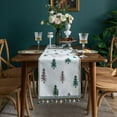 thumbnail image 1 of Christmas Tree Table Runner, Winter Holiday Christmas Elk, Dining Cloth Placemat New Year Home Kitchen Rustic Decorations, 1 of 6