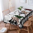 thumbnail image 1 of Christmas Tree Tablecloth Rectangle Table Cloth 60x102 , Waterproof Tablecloth Outdoor Table Cloth, Xmas Tree Grey Plaid Snowflake Washable Table Cover for Kitchen Dining Party, 1 of 8