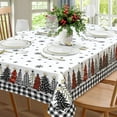 thumbnail image 1 of Christmas Tree Tablecloth - Waterproof Merry Xmas Table Cloth for Kitchen, Dining, Holiday Party - Winter Decor, 60x84 Inch Rectangle, 1 of 6