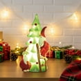 thumbnail image 1 of Christmas Tree Tabletop Decorations, Small Christmas Trees with Lights Lighted Tree Figurine Battery Operated for Office Home Holiday Decoration (Green), 1 of 6