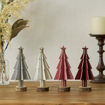 Christmas Tree Tabletop Ornament, Wooden Mini Christmas Tree, Holiday Scene Setting Decoration for Home, Office, Shelves, and Counters, Perfect for Festive Table Display and Seasonal Ambiance