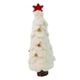 thumbnail image 1 of Christmas Tree Tabletop Ornament with Star Wool Artificial Craft Xmas Table Decorations for Bookshelf Hotel Gift Holiday Restaurant White L, 1 of 9