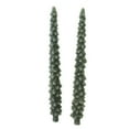 thumbnail image 1 of Christmas Tree Taper Candle Wax Flame Set Of Two Mb0082 Green, 1 of 3